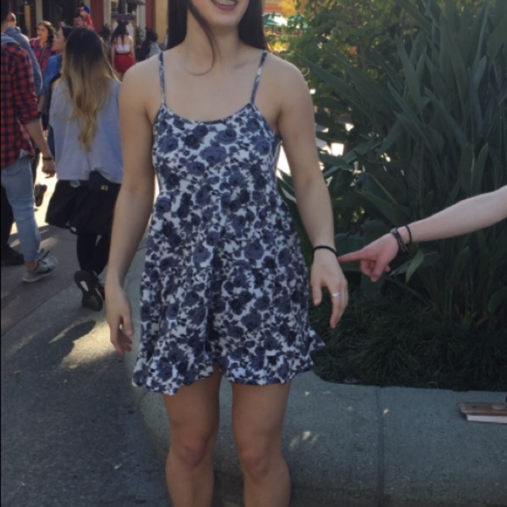 Blue & White Floral Dress